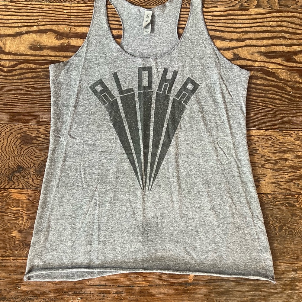 Gray Aloha Tank Top